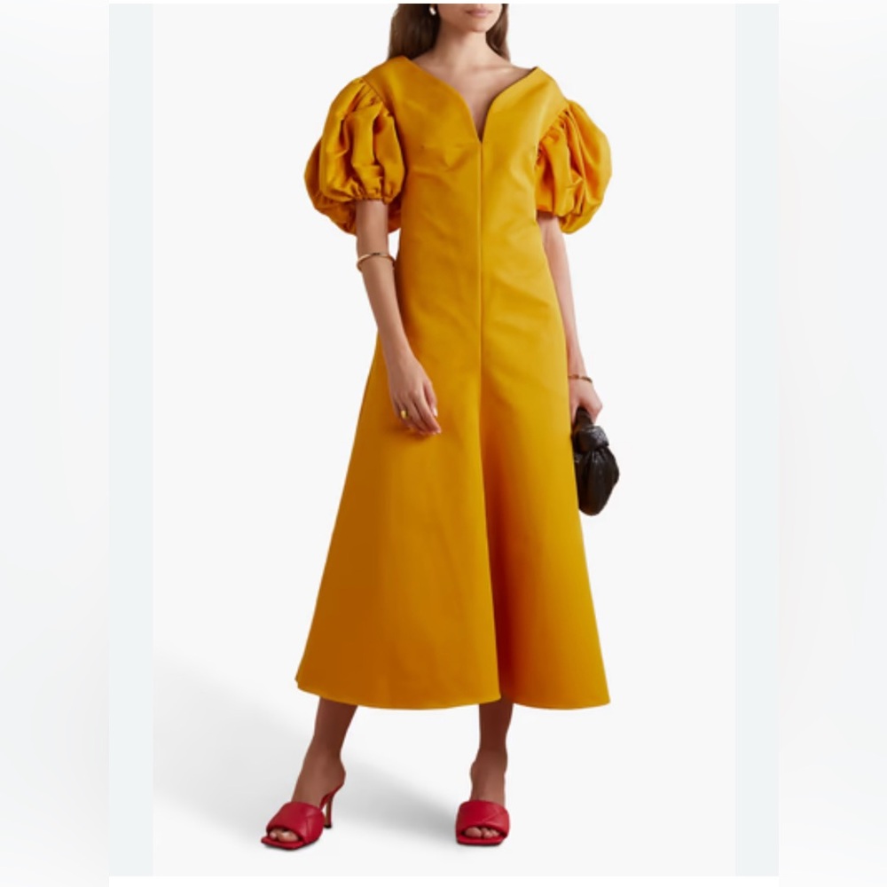 Rosie Assouline - Wind in Your Sails - Yellow Puff Sleeve Dress